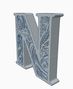 standing initial: letter N