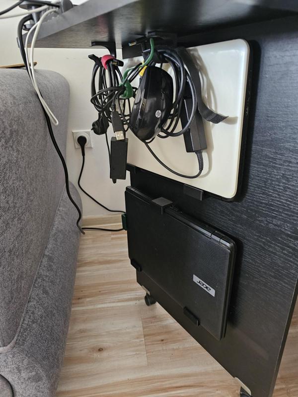 Side desk laptop holder