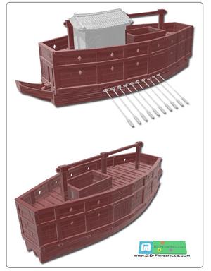 Japanese Sengoku-era or seki bune ship (stl file)