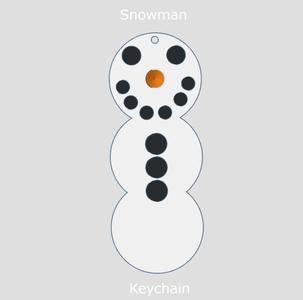 Snowman Keychain