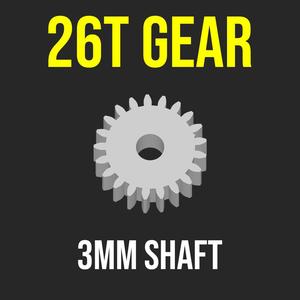 GEAR PINION 26T 3MM SHAFT MOTOR RC CAR CRAWLER