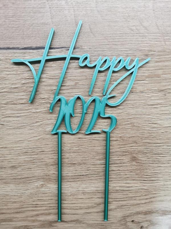 Happy 2025 cake topper