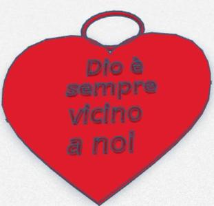 Portachiavi a cuore da attaccare allo zaino