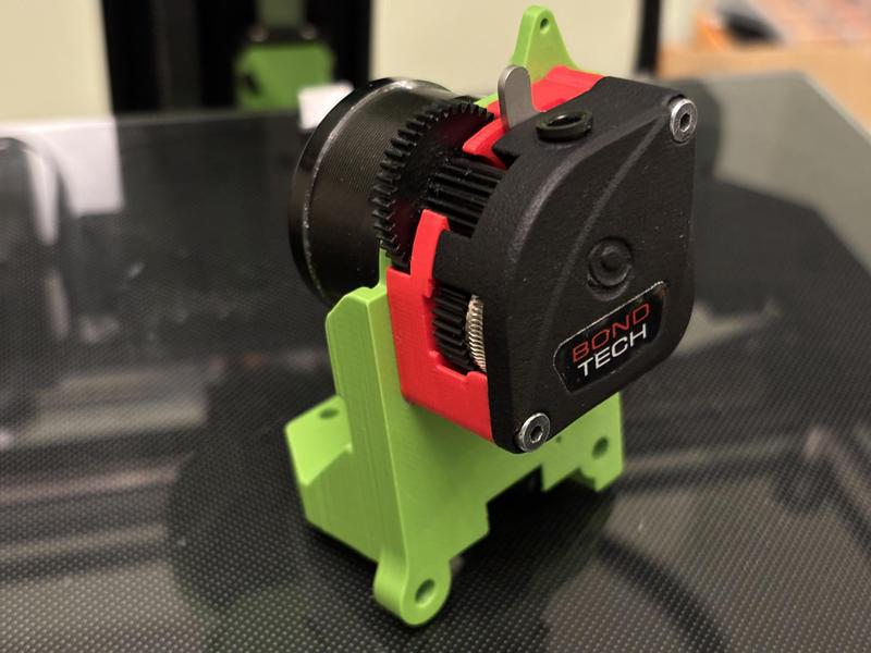 Bondtech V2 LGX Lite extruder housing for motor sandwich mounting