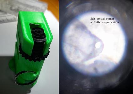 Emergency pocket microscope(290x). make in 5$