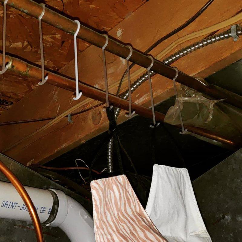 Mask Drying Hook for Mounting on 1/2-Inch Pipe to Dry Washable Face Masks