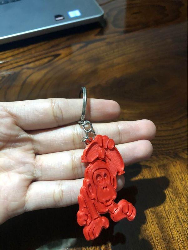 monkey keychain (llavero de mono-salchicha)