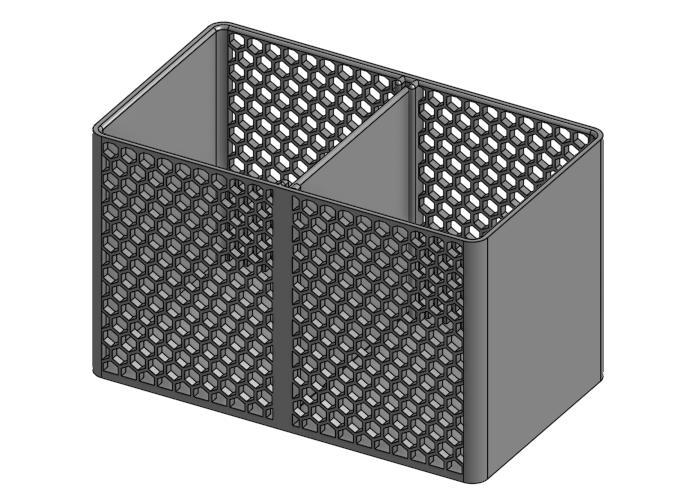 Honeycomb pencil holder