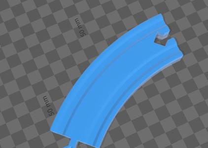 vía de tren giro a la izquierda