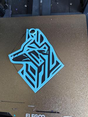 Wall mounted geometric dog