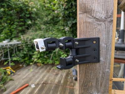 Garden Hose Corner Guide with hinged opening