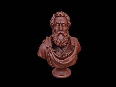 Democritus Bust