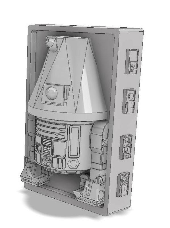 R4-D4 Funko Pop frozen in carbonite