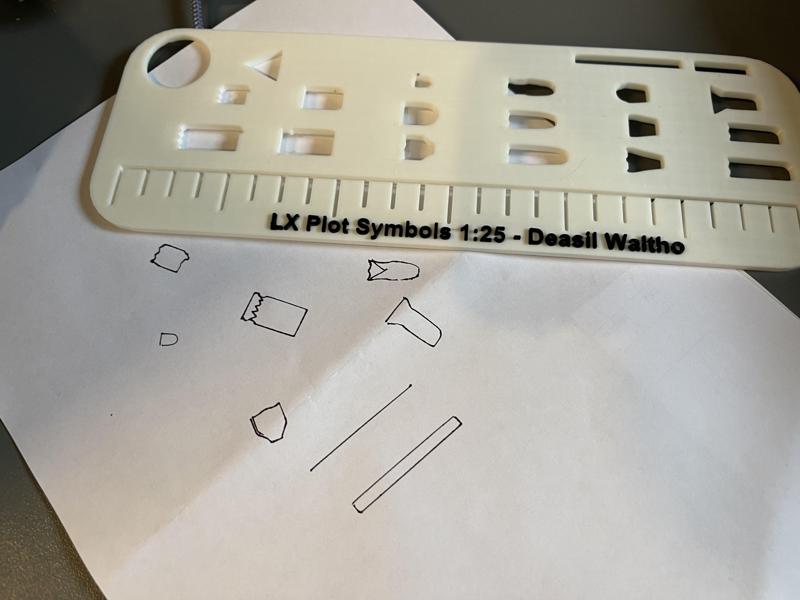 Theatrical Lighting Stencil (1:25 scale)