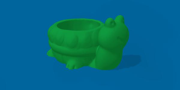 Turtle planter pot deco