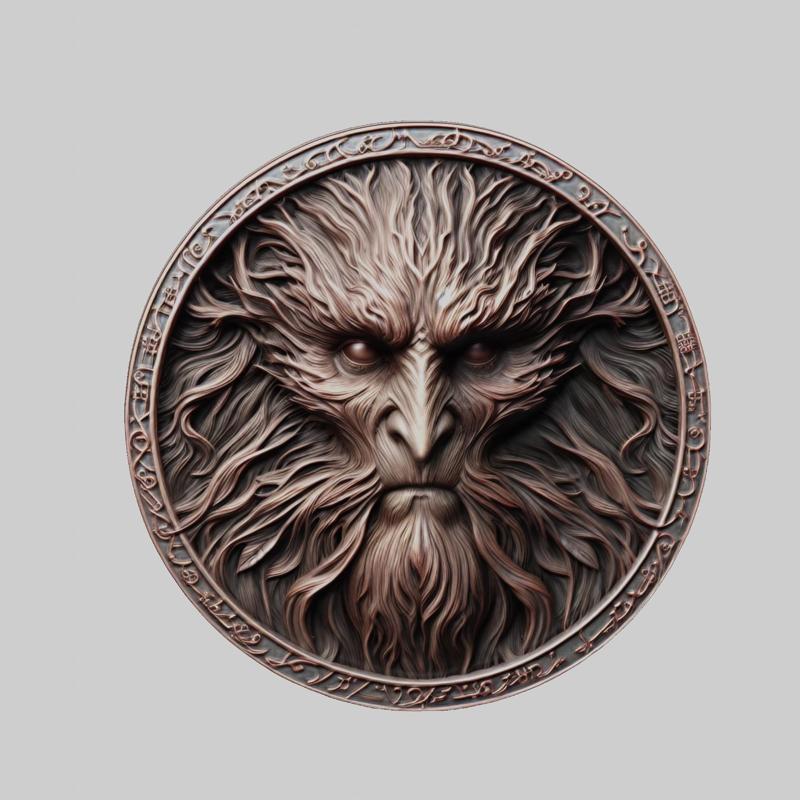 Treebeard Fangorn Lord of Rings Medallion for CNC Router Laser & 3D Printer