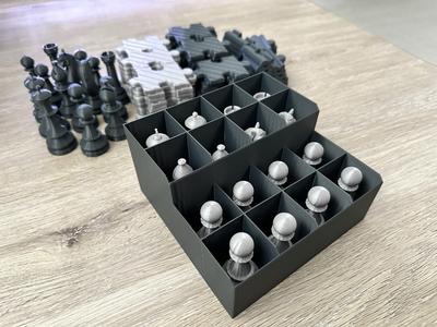 Chessboard and figures box