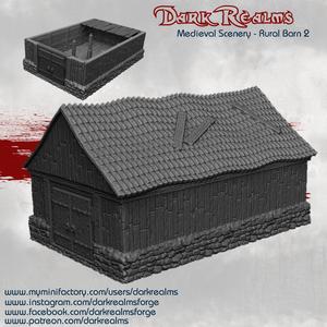 Dark Realms Medieval Scenery - Rural Barn 2