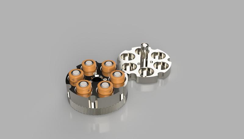 CR2 Battery Barrel Container