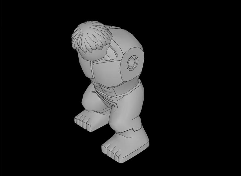 Lego Compatible (10121.dat) Bigfig Hulk Body