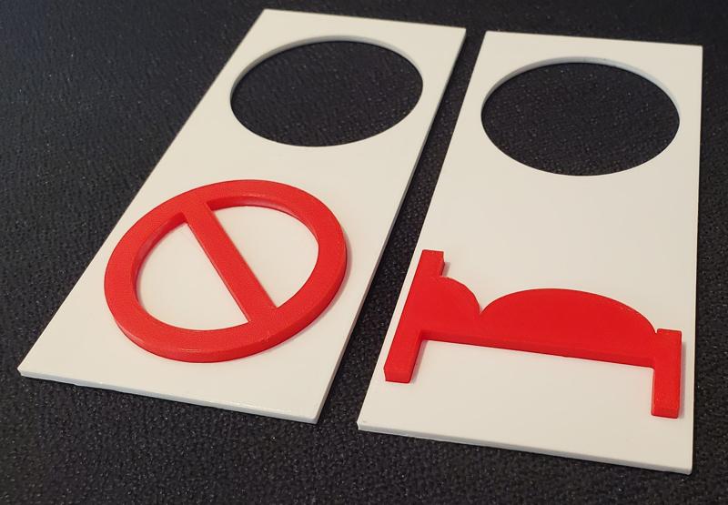 3D relief door signs multicolor easy-fit