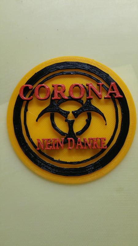 Corona nein danke Emblem