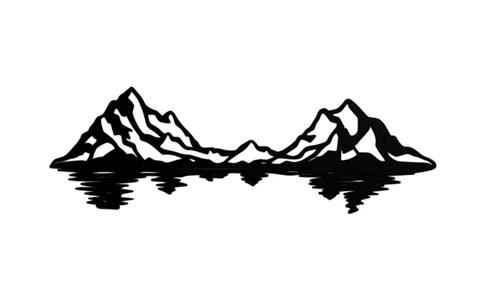 Moutains reflection - wall art (full and 3 parts)