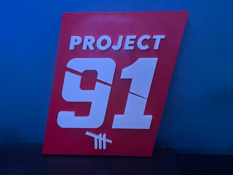 NASCAR Trackhouse Racing Project 91 Logo Sign