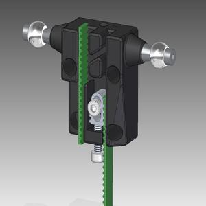Carriage with belt tensioner for Anycubic Kossel Plus