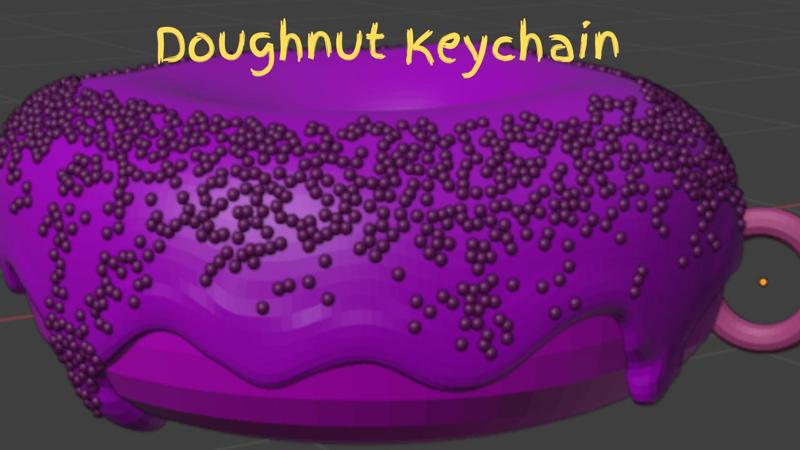 Doughnut Keychain