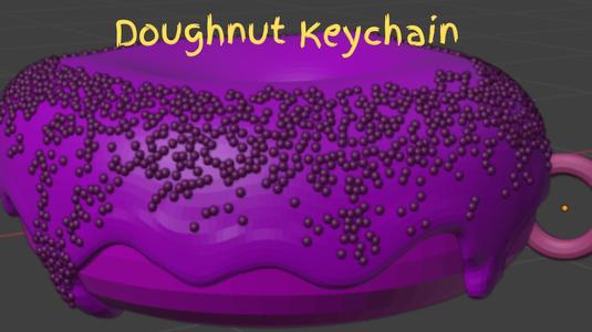 Doughnut Keychain