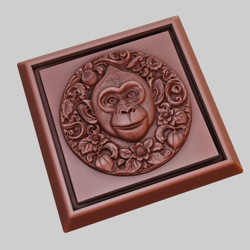 Monkey Animal 3D Model for CNC Router Laser & 3D Printer
