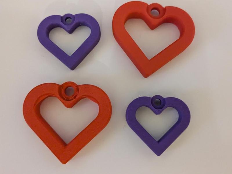 Heart valentines day keychain