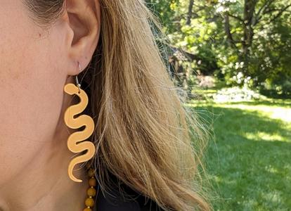 Medusa snake earring set - Slytherin, Ancient wisdom, danging earrings for magical moments