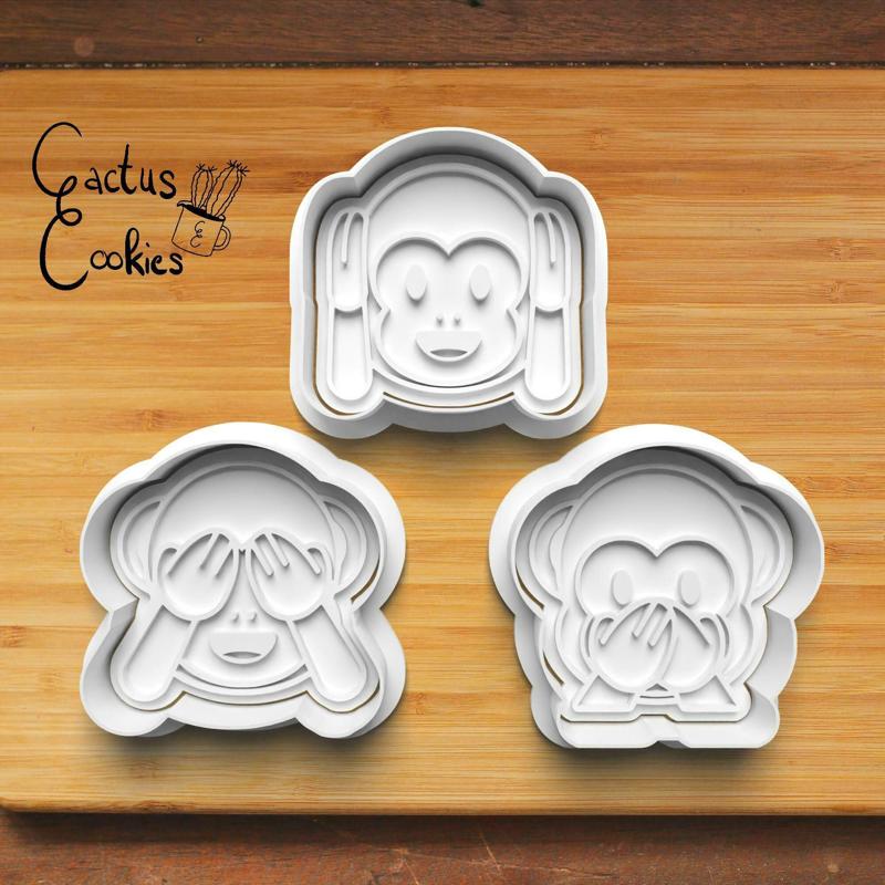 Three Wise Monkeys Cookie Cutter set 0442