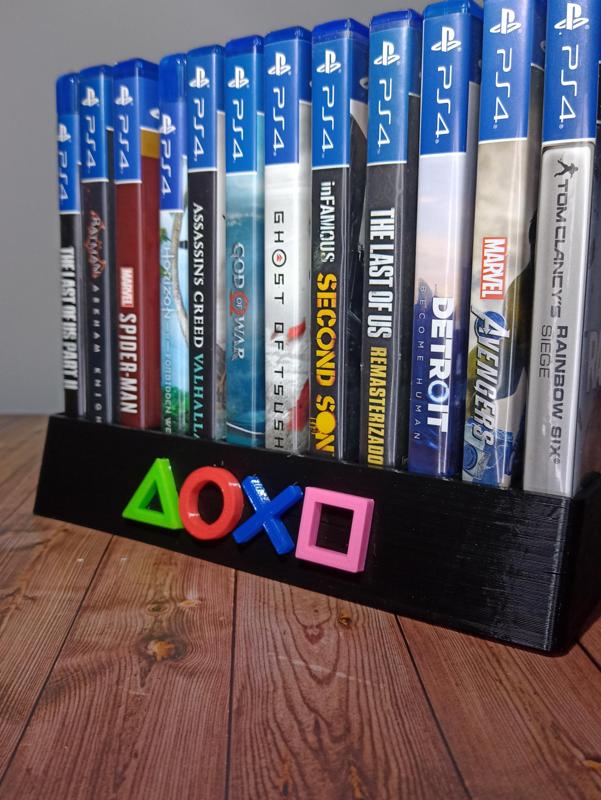 Ps 12 Game Organizer Stand with Ps Symbols Multicolor Ps4/PS5