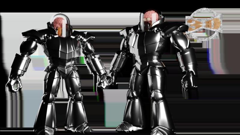 Walking brain-in-a-Jar