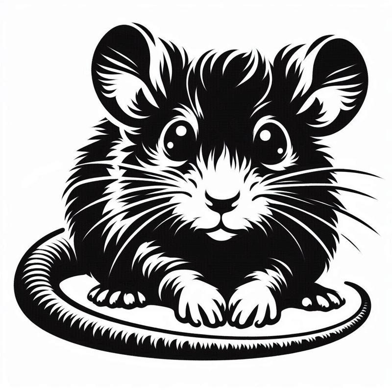 Coaster: Cute mouse (version 7)