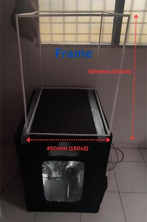 Adjustable 3D Printer Enclosure Frame With Door