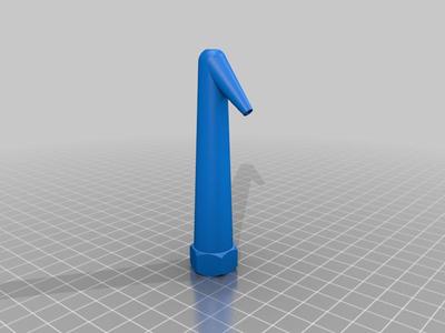 Customizable curved nozzle for glue gun