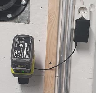 Ryobi charger holder