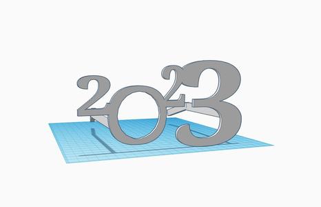 Fun 2023 New Years glasses style 2