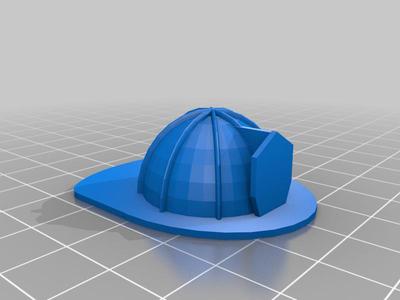 Firefighter helmet for benchy boat (might need to rescale for printer)