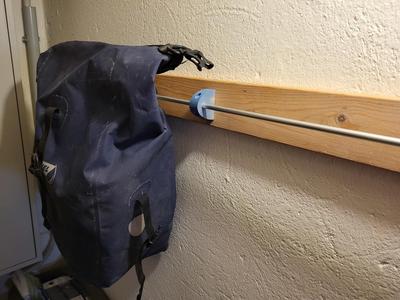 Bike bag wall mount made of PLA