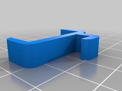 A simple clip for attaching LED light strips to the undersides of shelves/desks