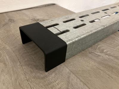 Steel profile end cap