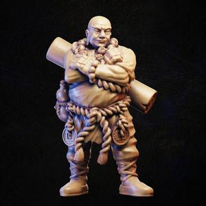 Fat monk scroll
