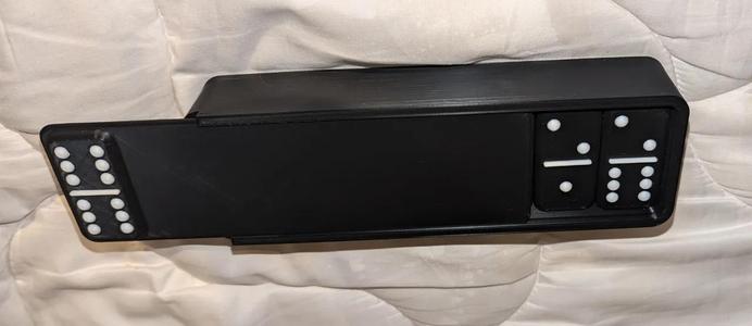 Domino game set, box and lid   