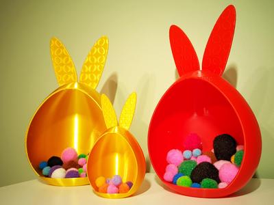 Easter egg with rabbit ears decoration ornament