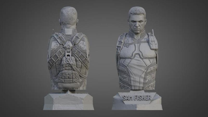 SAM FISHER ULTRA-DETAILED SUPPORT-FREE BUST 3D MODEL